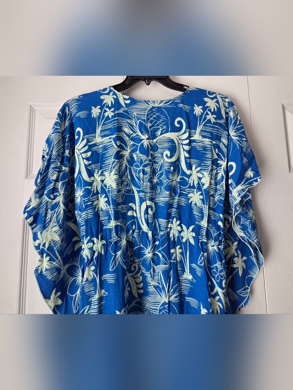 Favant Hawaii Blue Palm Tree V-Neck Swim Coverup Tunic One Size - Picture 11 of 13
